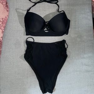 Abercrombie & Fitch Black High Waisted Bikinis.